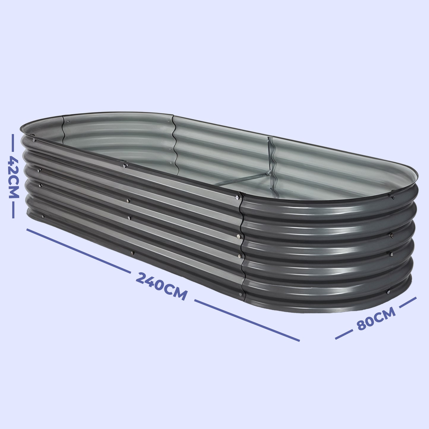 Galvanised Steel Raised Garden Bed - Easy Installations