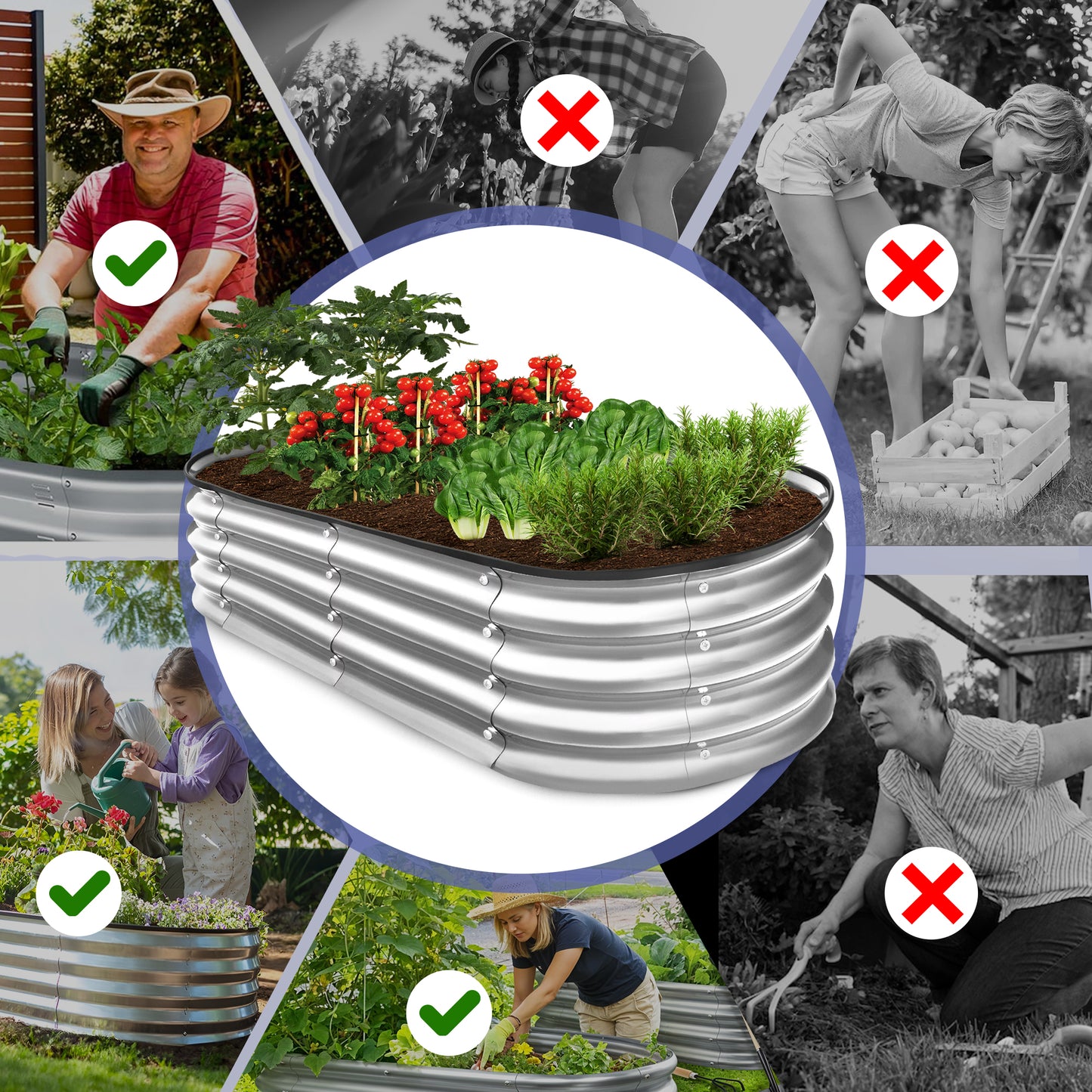 Galvanised Steel Raised Garden Bed - Easy Installations