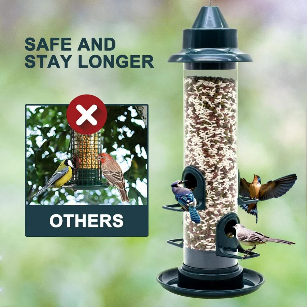 Squirrel Proof Bird Feeder - Heavy-duty, virtually indestructible design