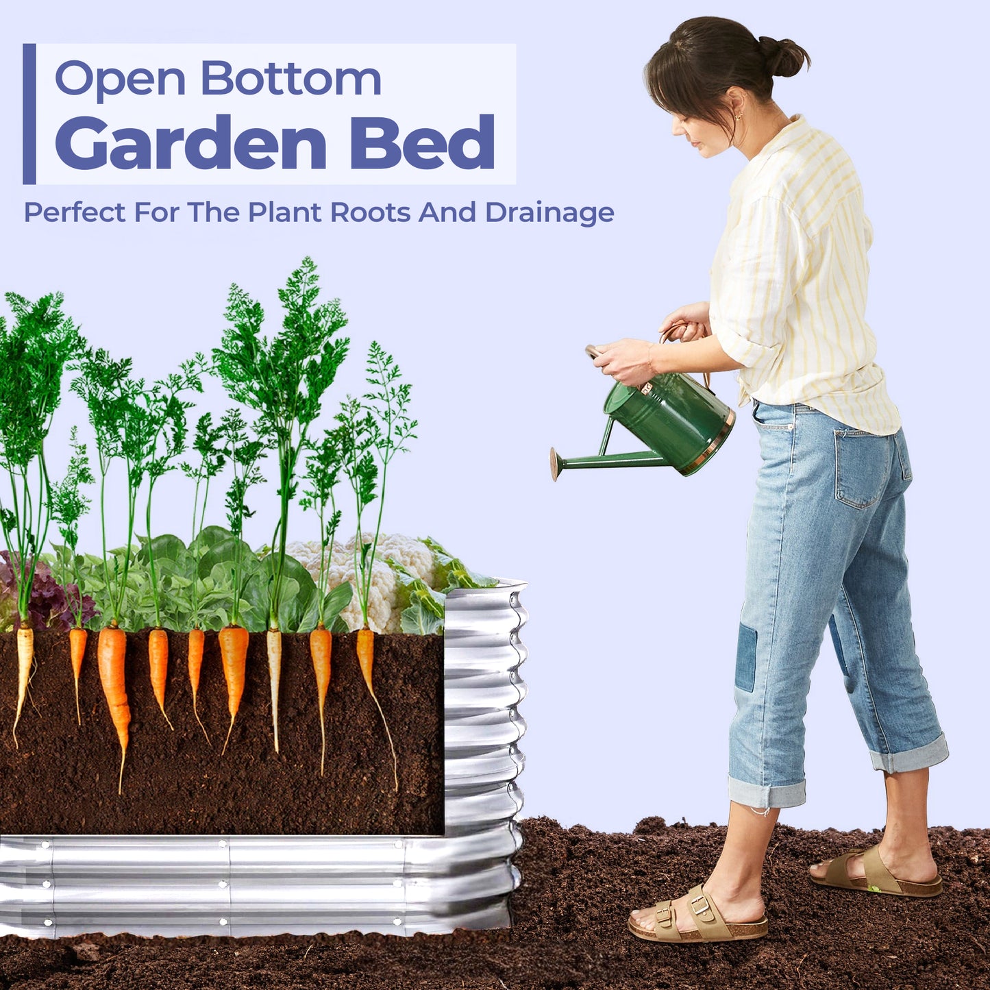 Galvanised Steel Raised Garden Bed - Easy Installations