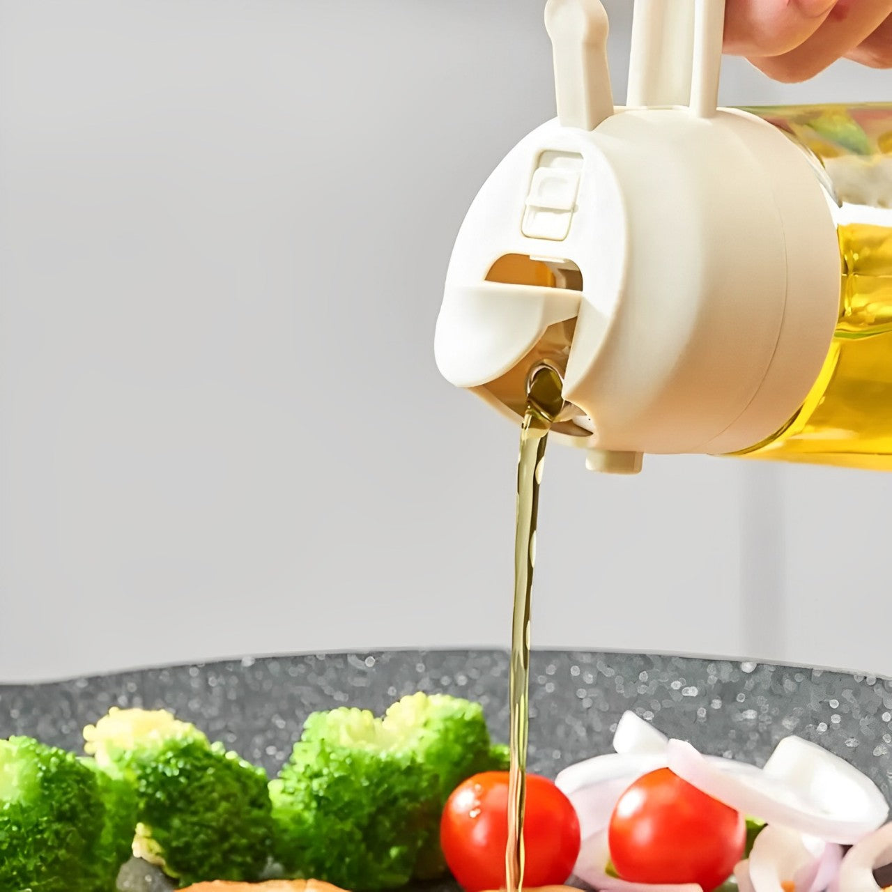2-in-1 Olive Oil Dispenser and Sprayer for Cooking, Salad, Frying and BBQ