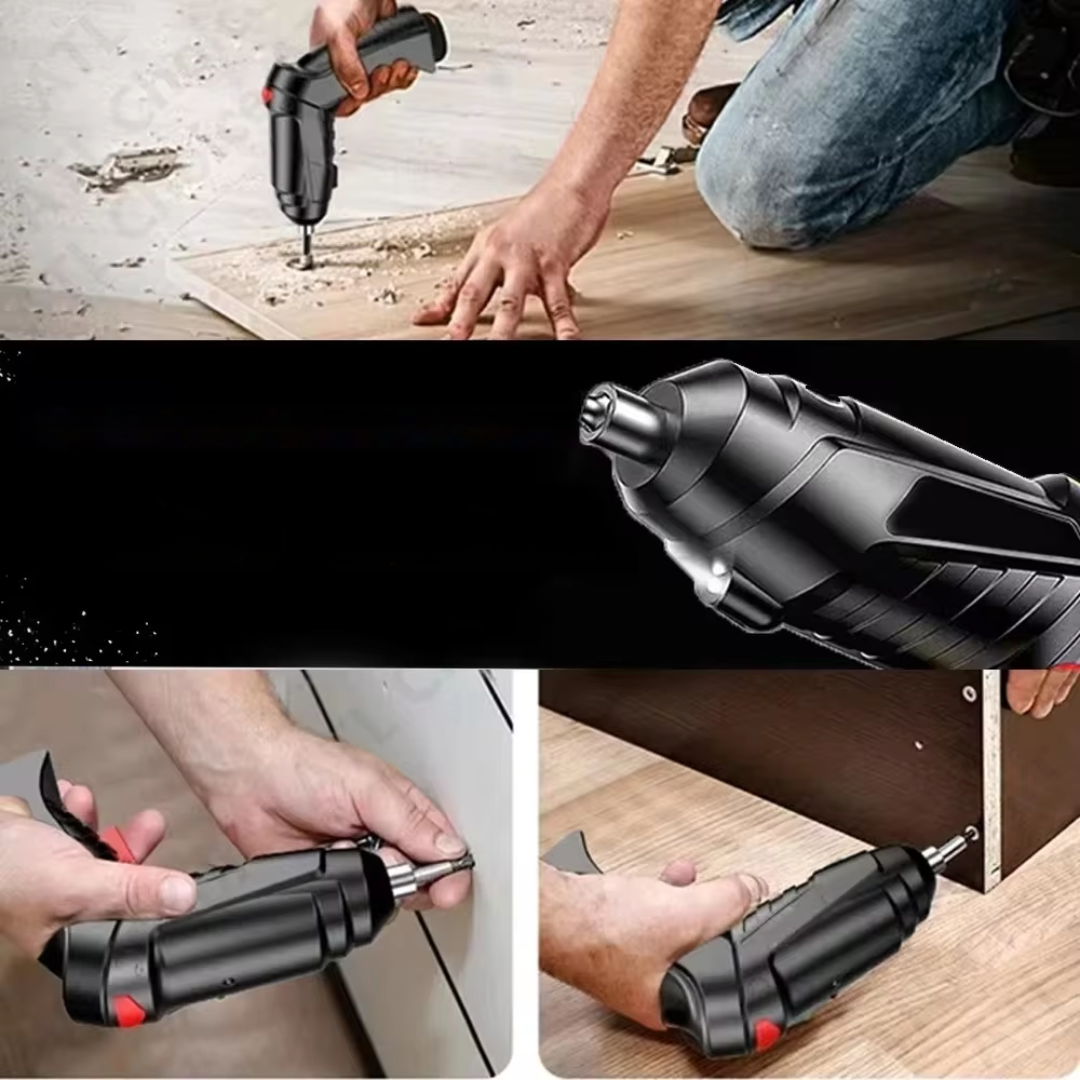 Electric Cordless Screwdriver - Lightweight Tool, Heavy-Duty Power
