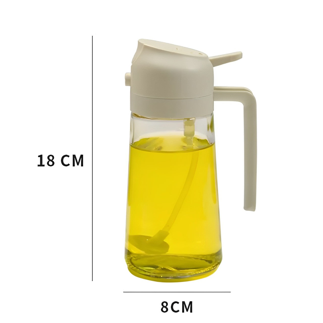 2-in-1 Olive Oil Dispenser and Sprayer for Cooking, Salad, Frying and BBQ