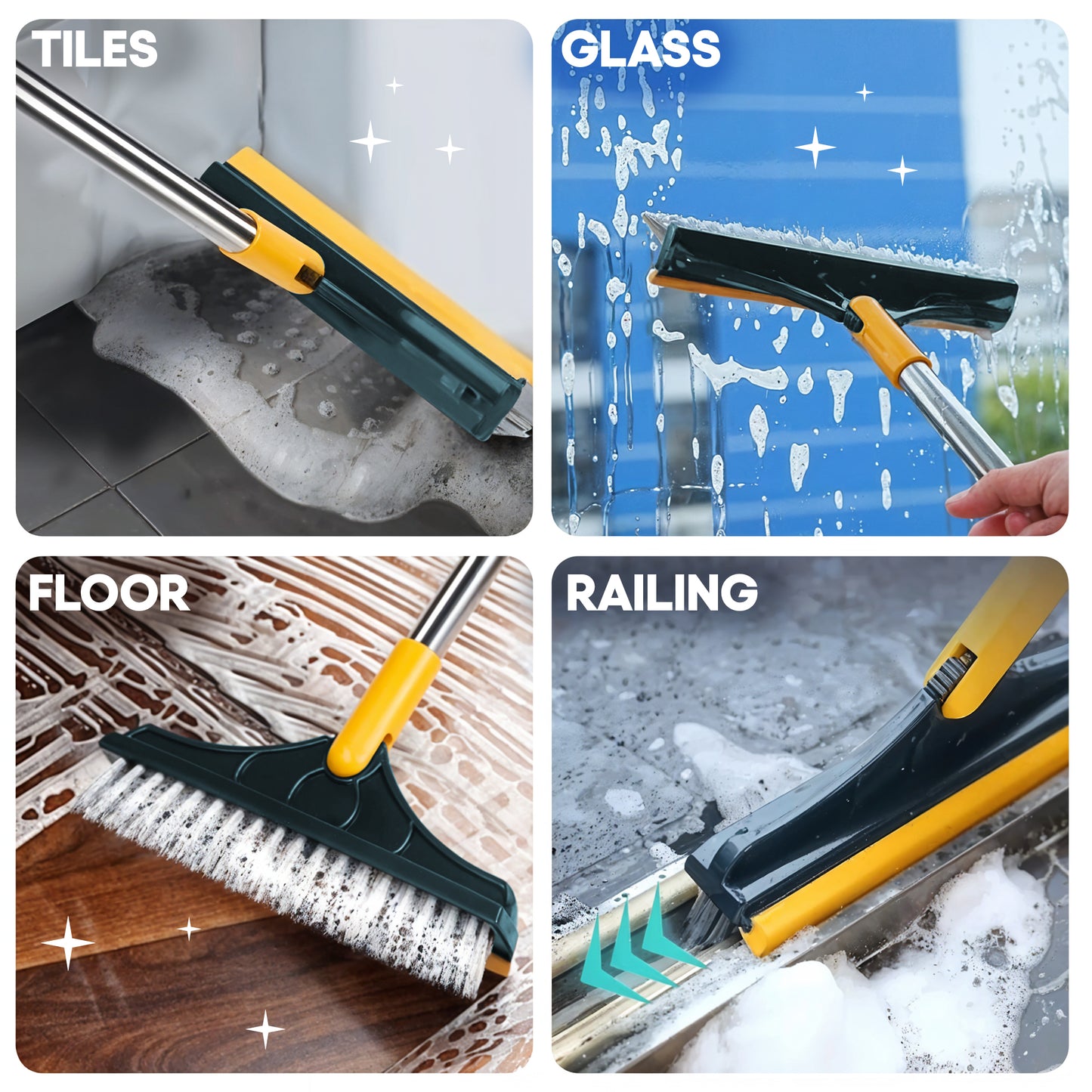 2-in-1 Cleaning Floor Scrub Brush