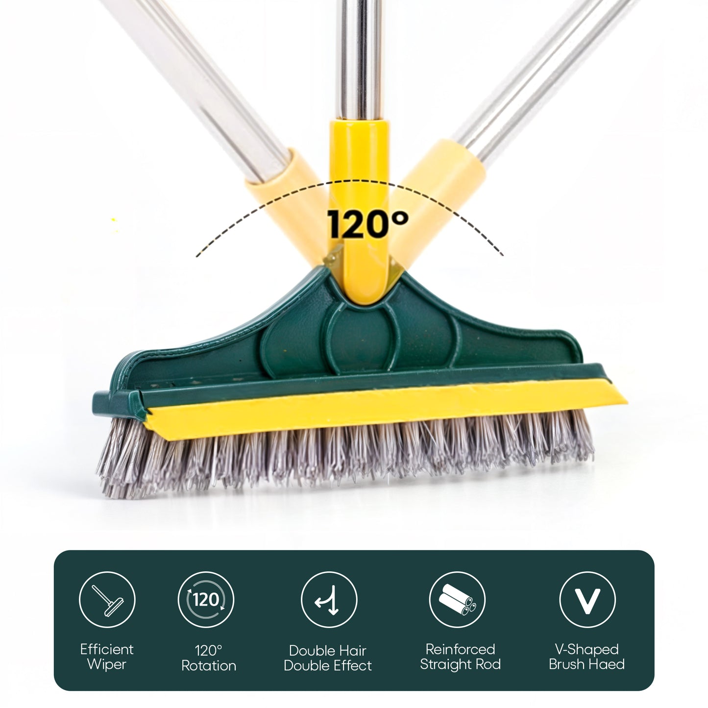 2-in-1 Cleaning Floor Scrub Brush