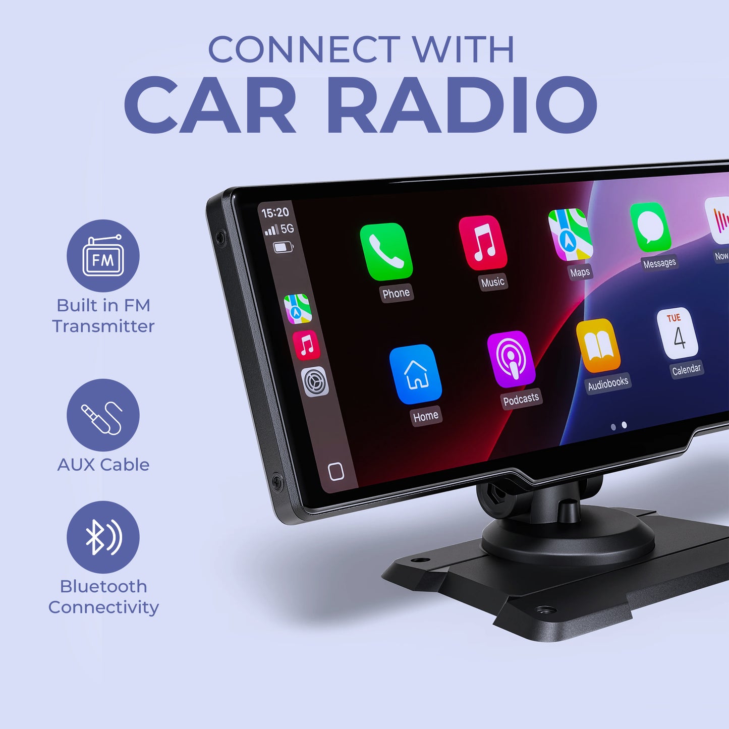 Universal Wireless 10.2" HD Carplay with Front cam and FREE* Rear cam