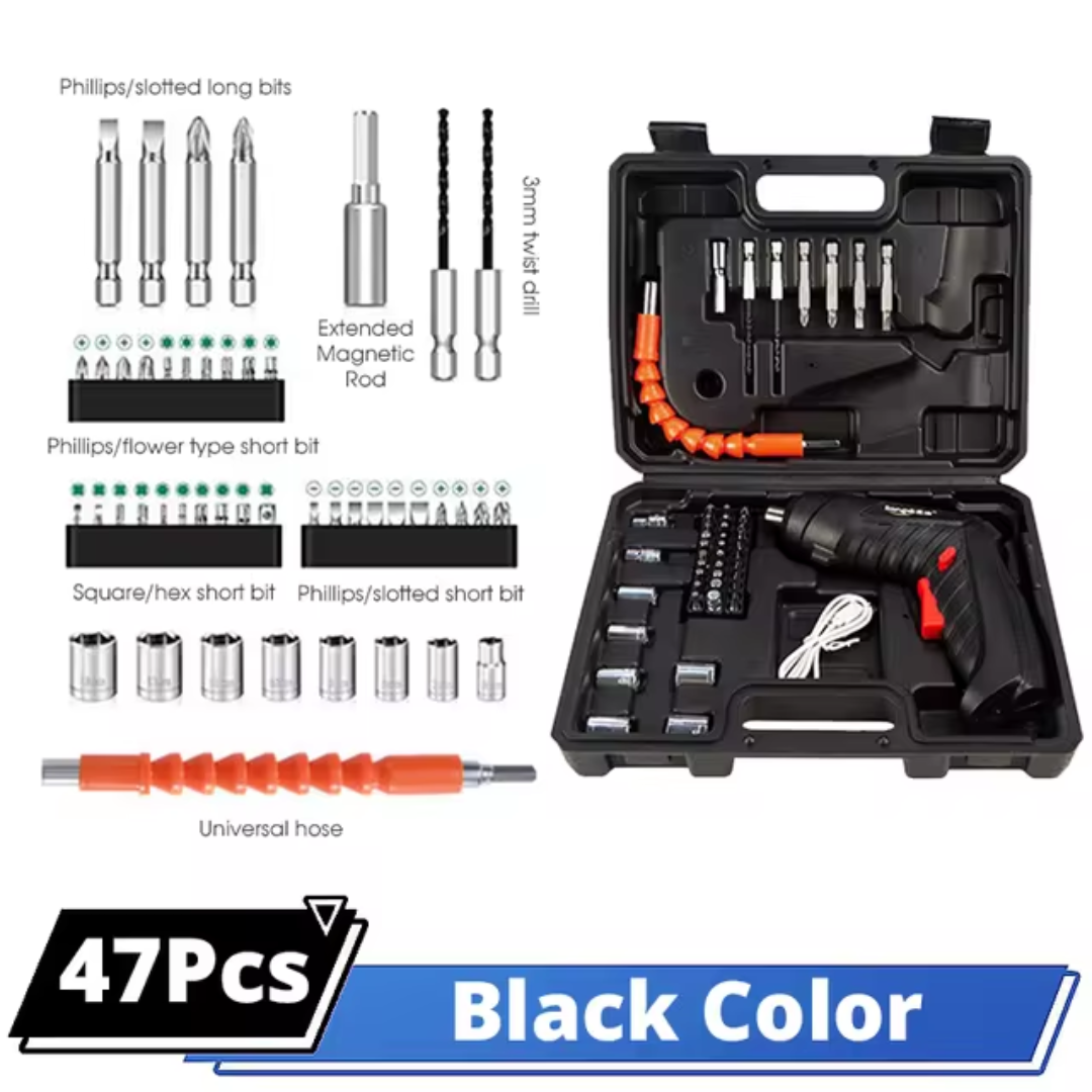 Electric Cordless Screwdriver - Lightweight Tool, Heavy-Duty Power