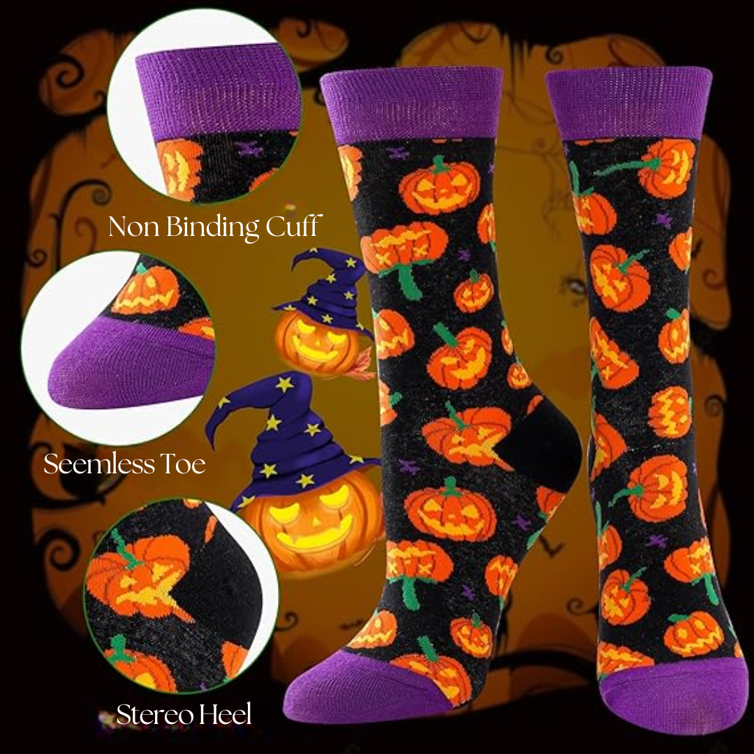 Non-Binding Halloween Compression Socks - Enhanced Leg Comfort All Day!