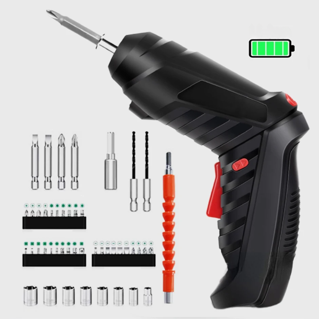 Electric Cordless Screwdriver - Lightweight Tool, Heavy-Duty Power