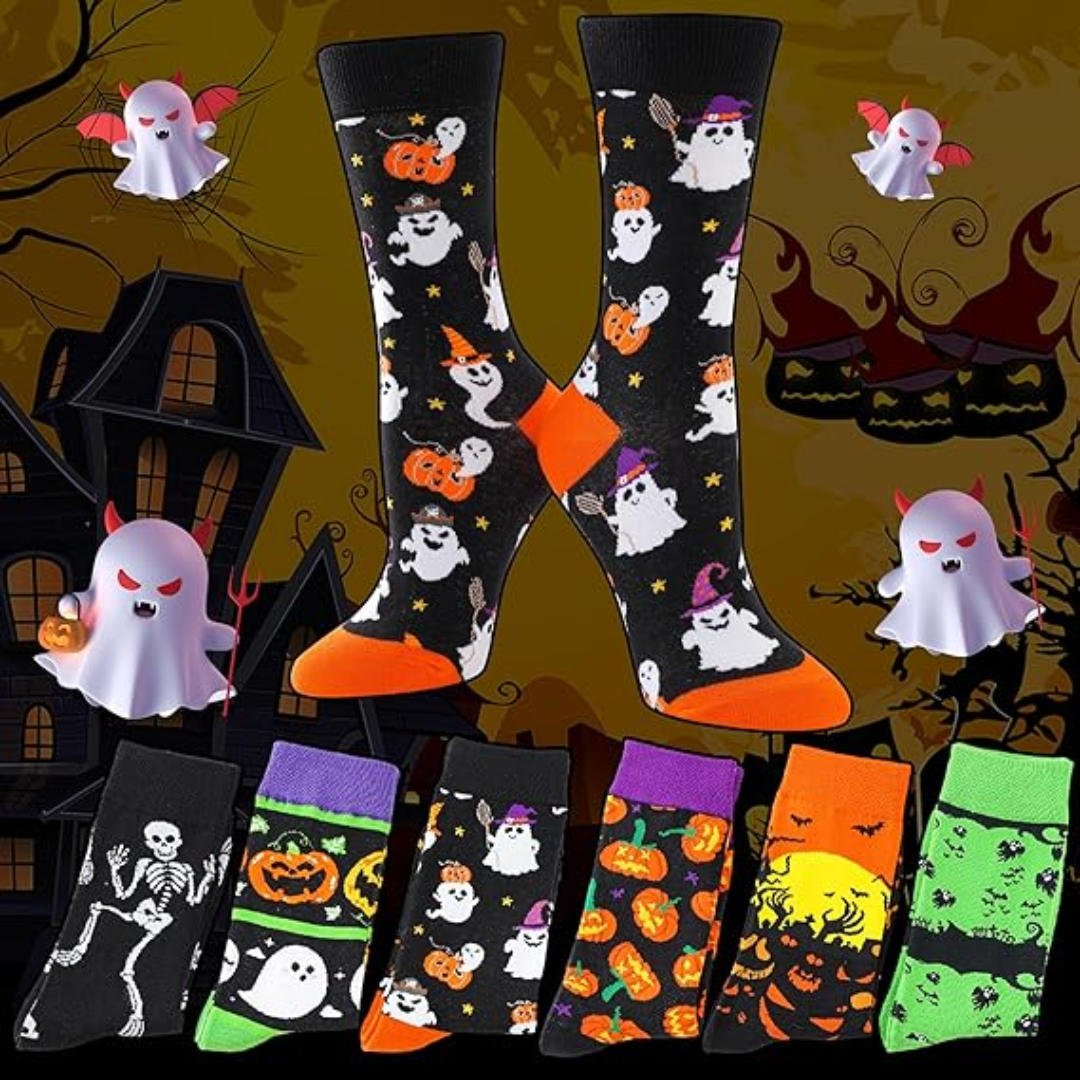 Non-Binding Halloween Compression Socks - Enhanced Leg Comfort All Day!