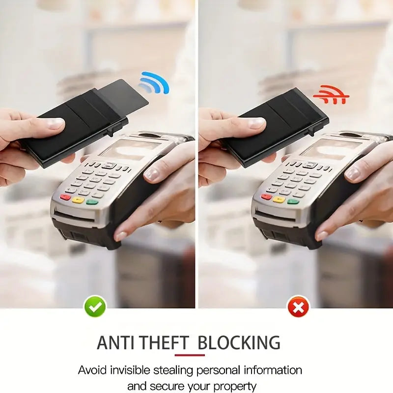 Minimalist RFID-blocking card holder wallet - Design with upto 8 cards capacity