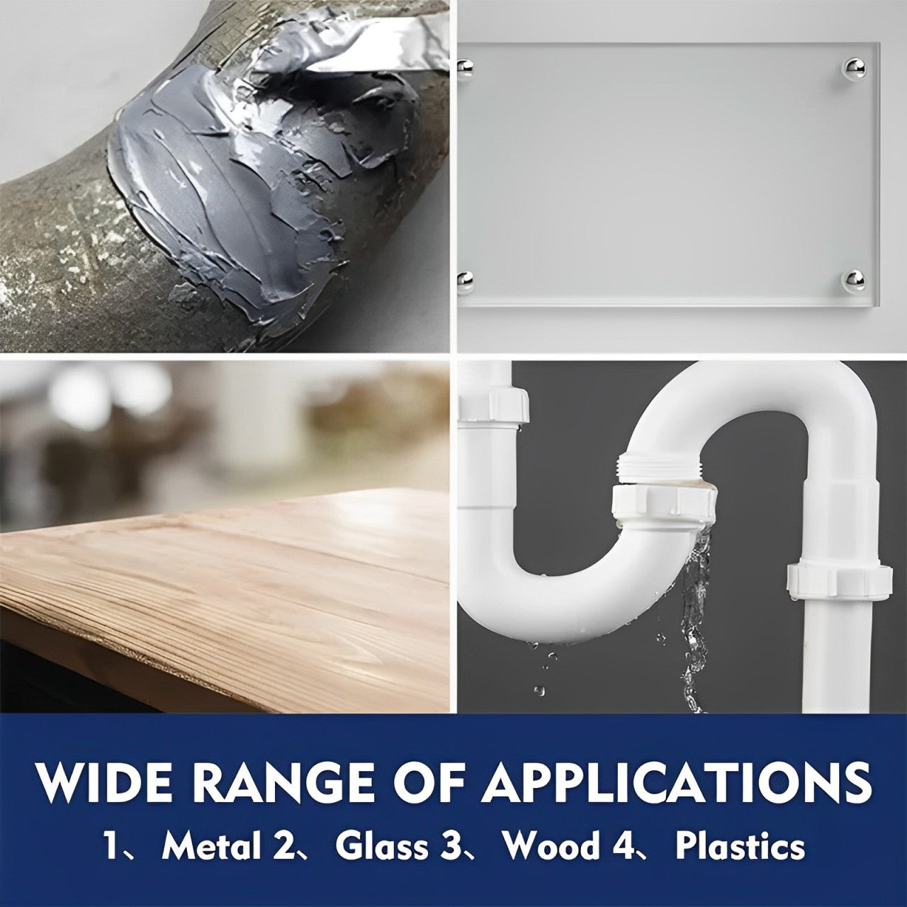 Professional Metal Repair Glue - High-Temperature Epoxy for Metal, Ceramics & Plastics