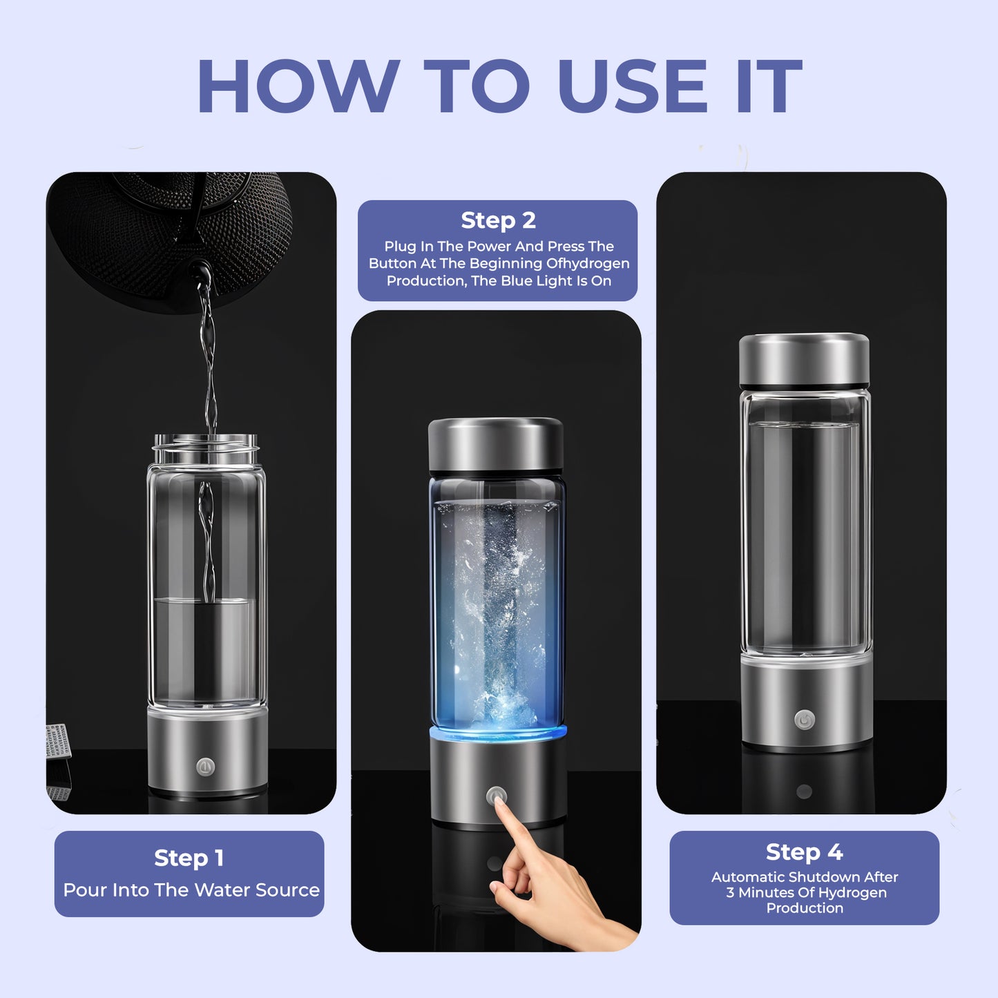 Hydrogen Water Ionizer Bottle – Improves Overall Well-being