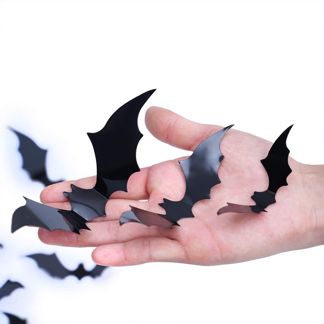 Bats Wall Decor Stickers - Halloween Decoration Stickers For Home Décor (120 Pc)