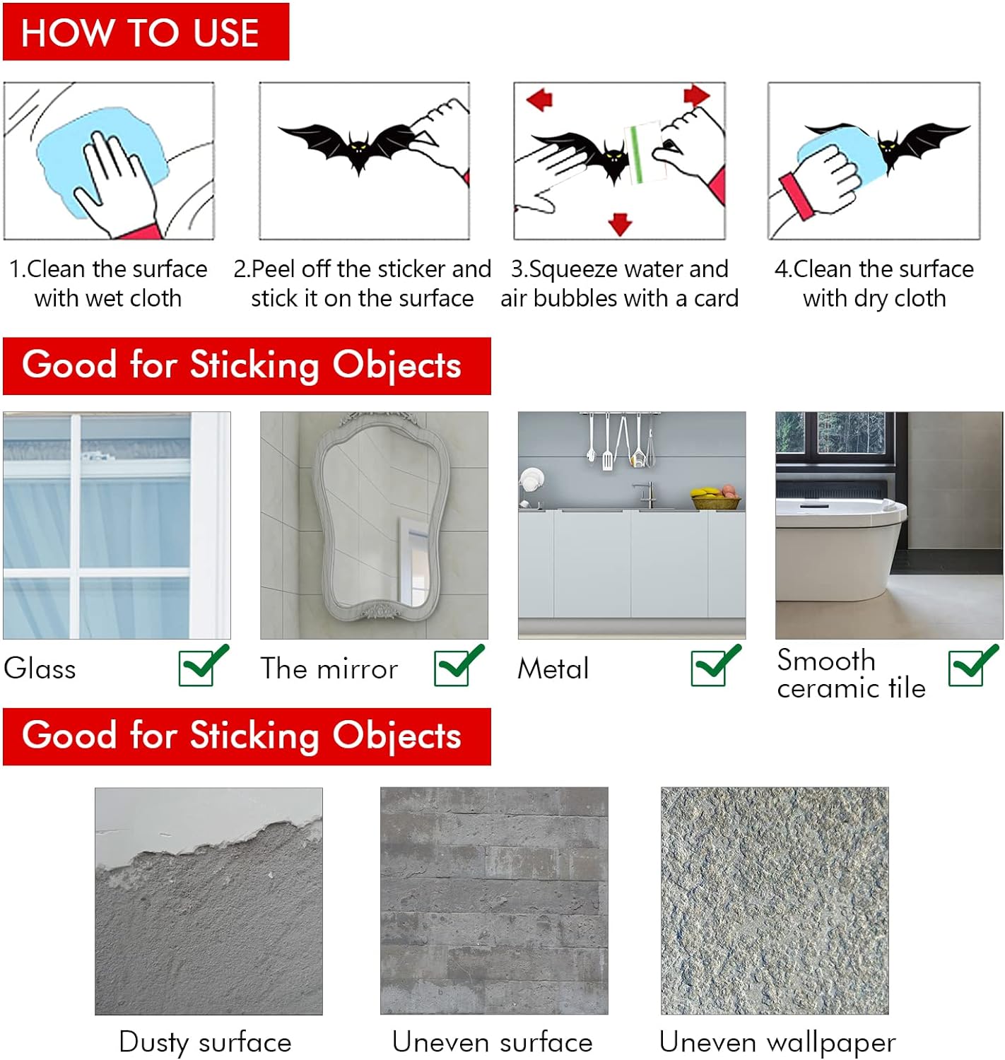 140PCS Halloween Window Clings Decor - Double-Sided Removable Stickers For Indoor Halloween Party Decorations
