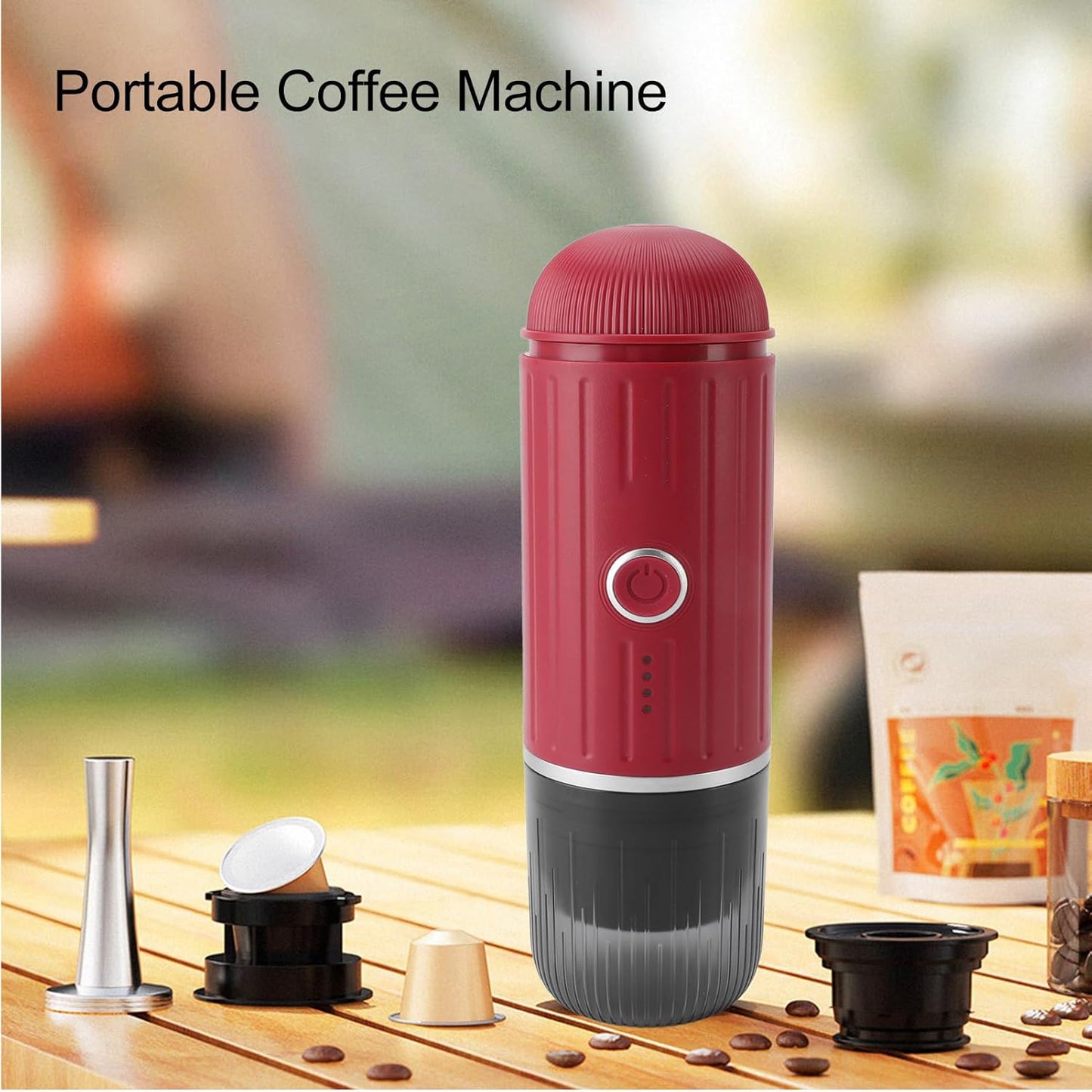 Self-Heating Portable Electric Espresso Machine with USB-C Charger For Ground Coffee & NS Capsules