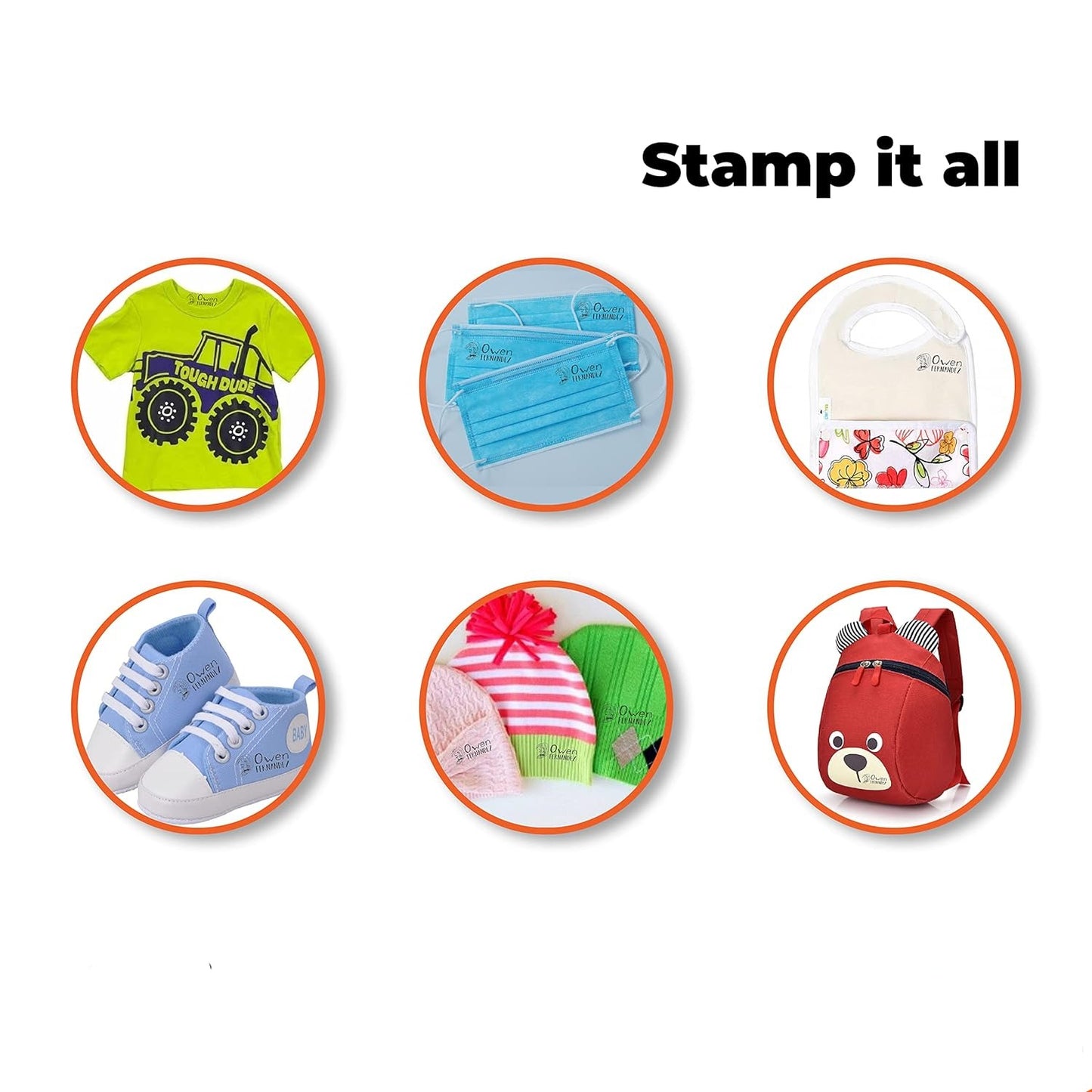 Personalized Name Stamp for Kids Clothes & Other Items