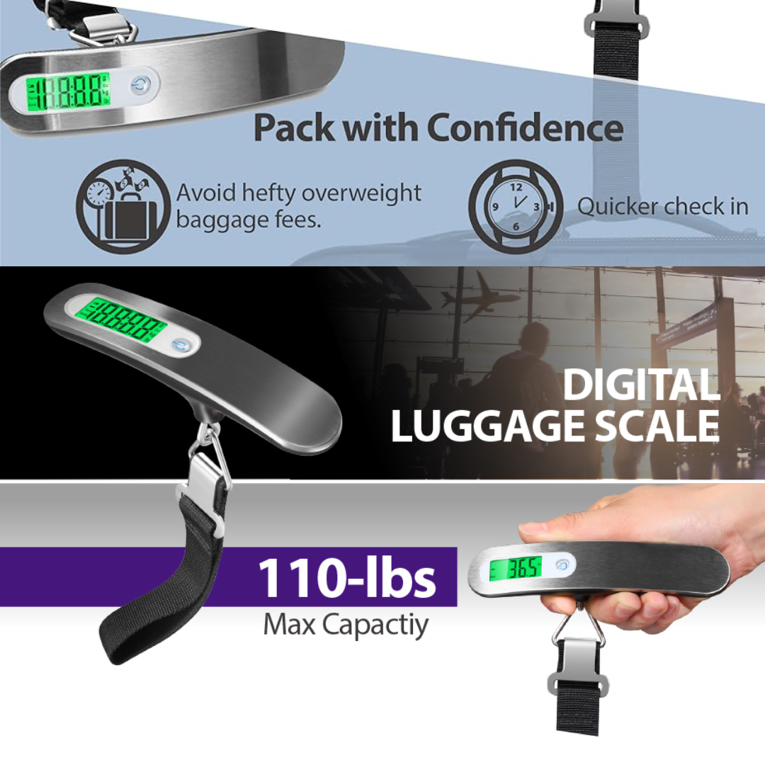 Digital Luggage Scale - Avoid Unexpected Baggage Fees Easily