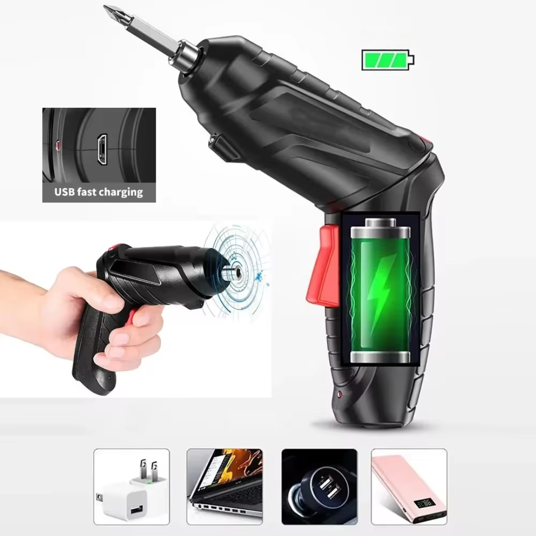 Electric Cordless Screwdriver - Lightweight Tool, Heavy-Duty Power