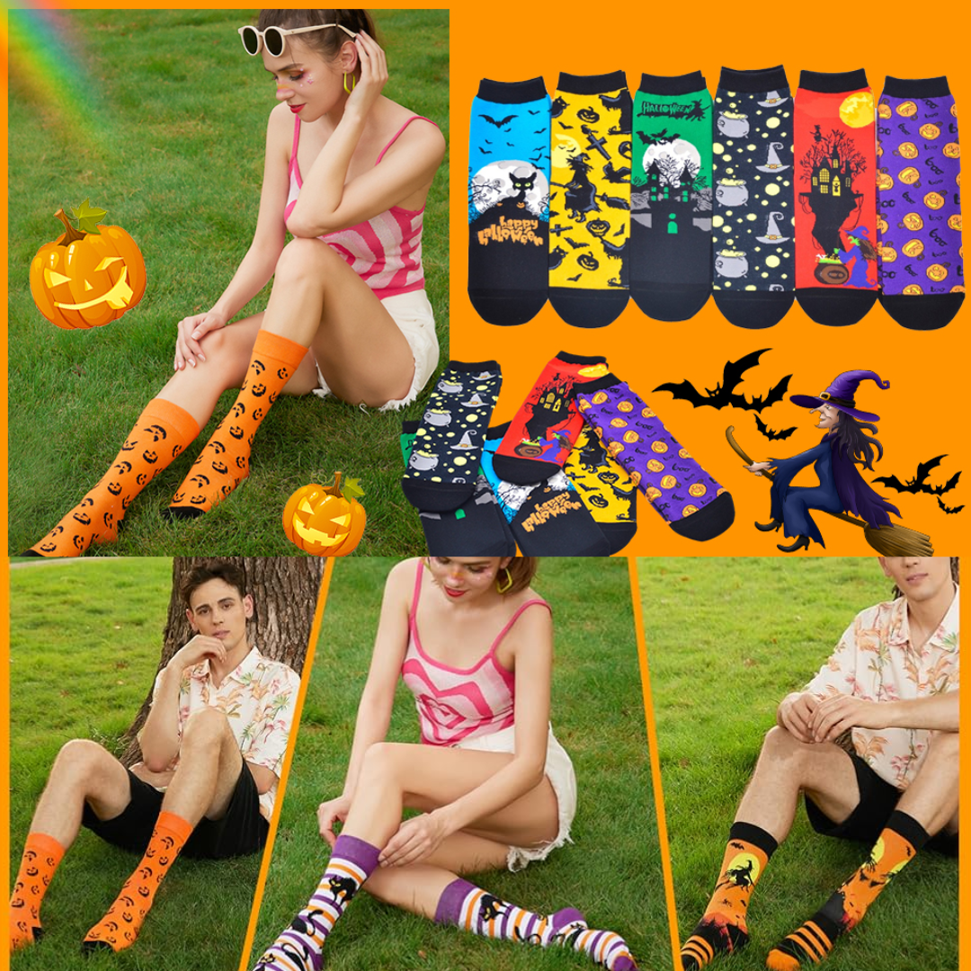 Non-Binding Halloween Compression Socks - Enhanced Leg Comfort All Day!