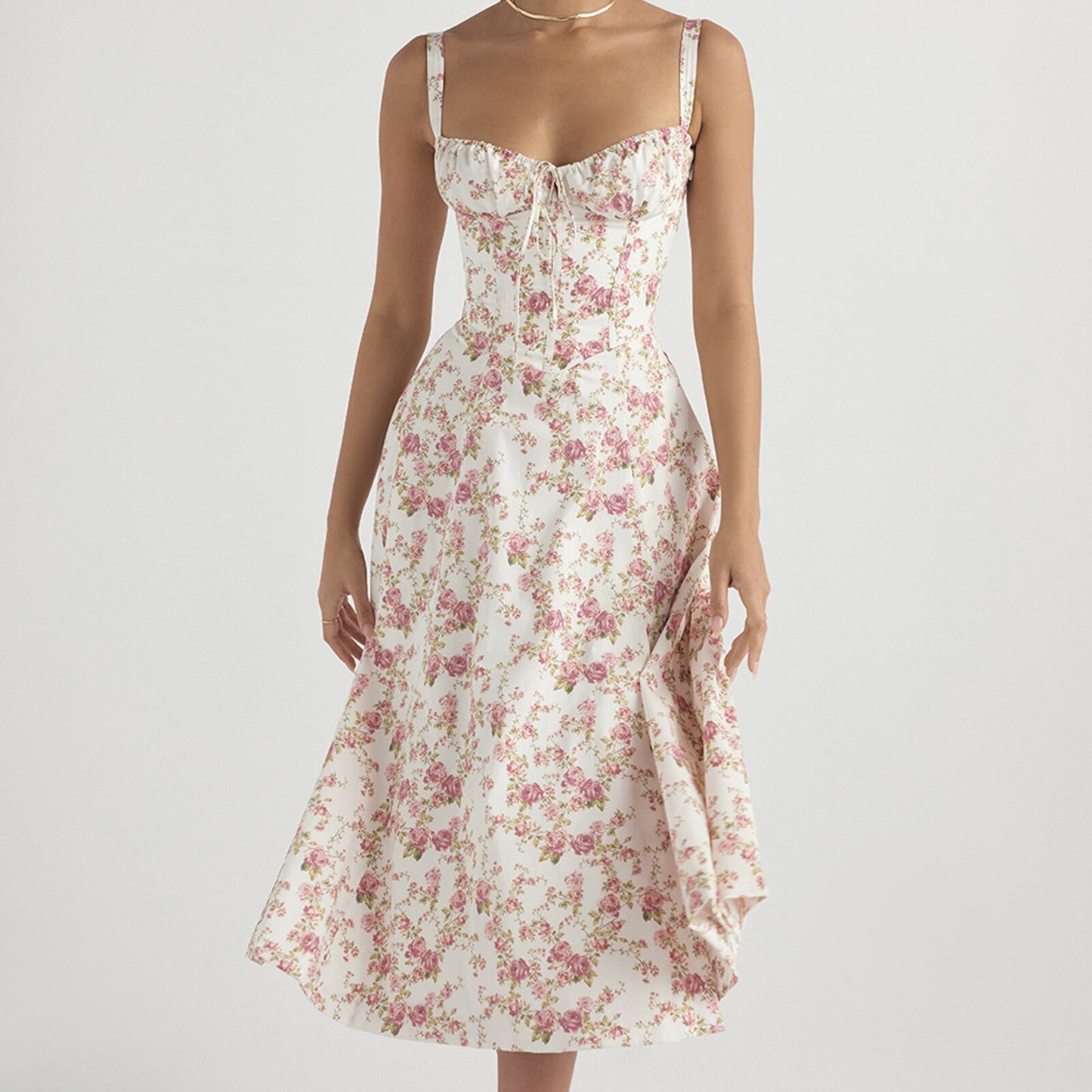 Floral Bustier Shape Dress