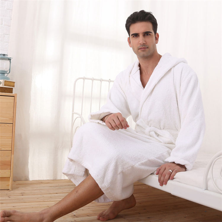 Men's Premium Hooded Bathrobe with adjustable Belt