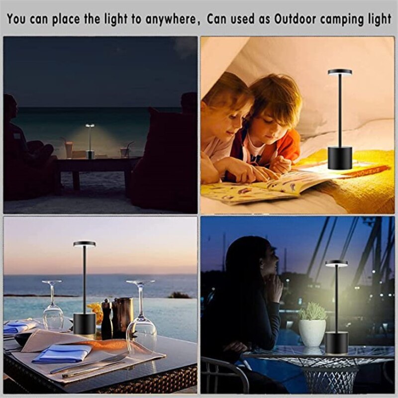 LED Cordless Table Lamp in Metal