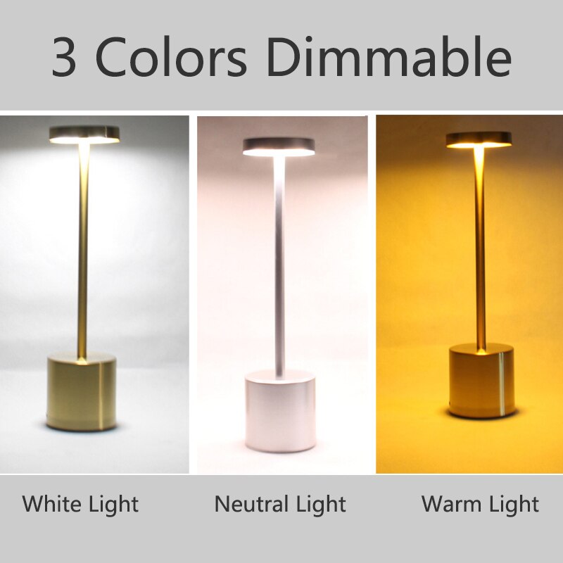 LED Cordless Table Lamp in Metal