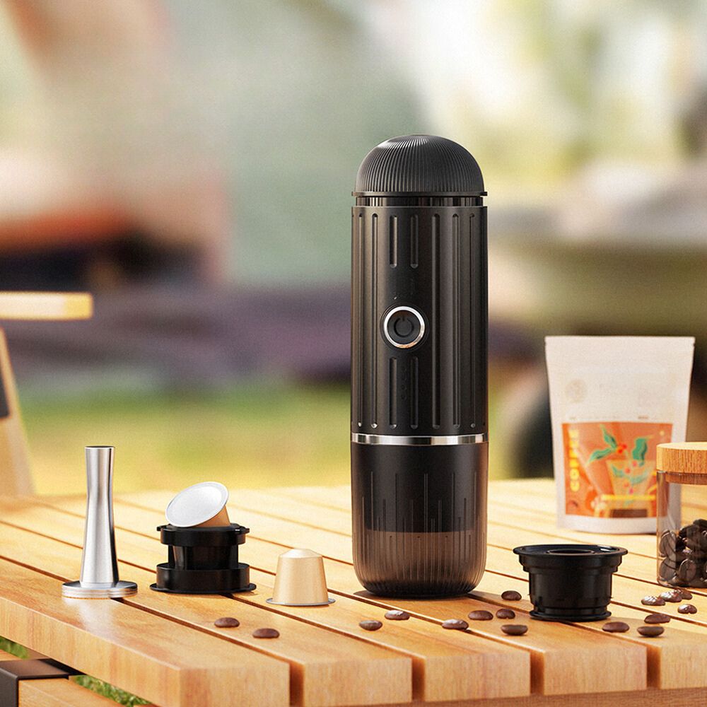 Self-Heating Portable Electric Espresso Machine with USB-C Charger For Ground Coffee & NS Capsules