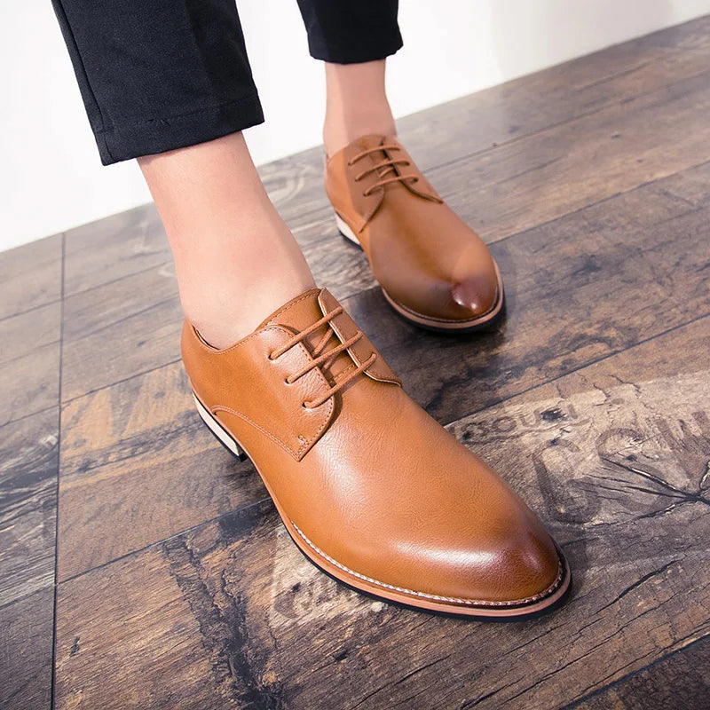 Men Oxford Leather Dress Shoes - Stay Comfortable in every occasion Work, Office or at Party