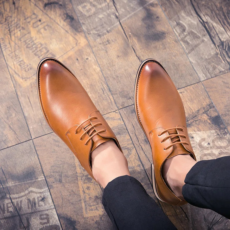 Men Oxford Leather Dress Shoes - Stay Comfortable in every occasion Work, Office or at Party