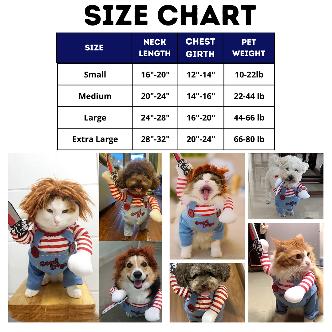 Chucky Pet Halloween Costume – Enhance Your Pet’s Playful Personality