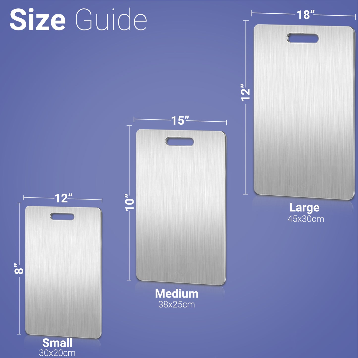 Stainless Steel Cutting Board - Resists stains and scratches