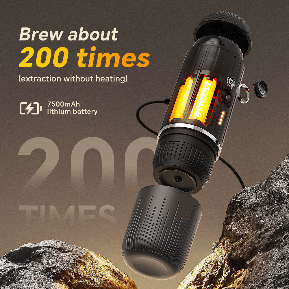 Self-Heating Portable Electric Espresso Machine with USB-C Charger For Ground Coffee & NS Capsules