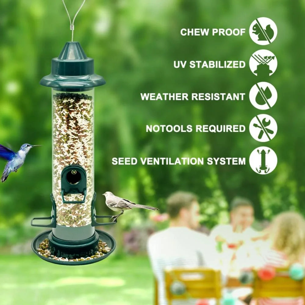 Squirrel Proof Bird Feeder - Heavy-duty, virtually indestructible design