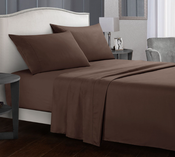 Ultra Soft Flat & Fitted Sheet Set for Twin/Full/Queen/King/California King Size Bed