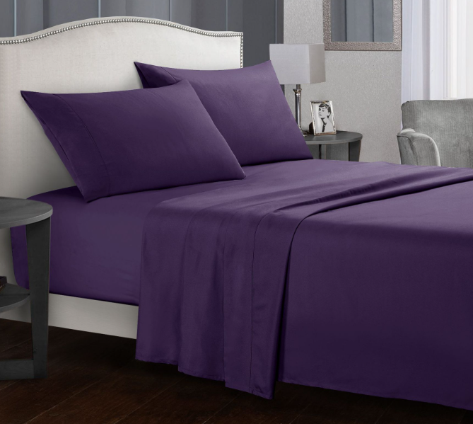 Ultra Soft Flat & Fitted Sheet Set for Twin/Full/Queen/King/California King Size Bed