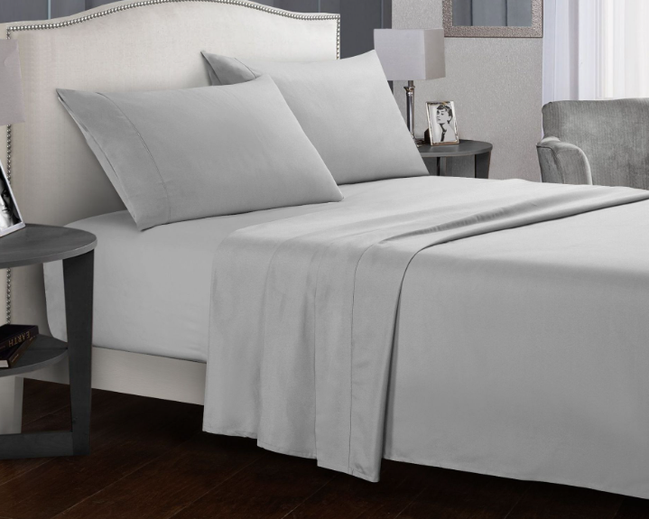 Ultra Soft Flat & Fitted Sheet Set for Twin/Full/Queen/King/California King Size Bed