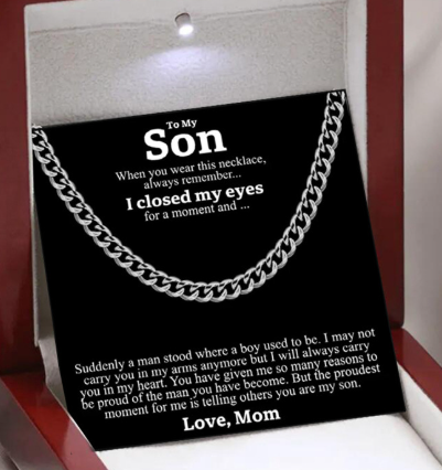 Cuban Chain from Mom with Message