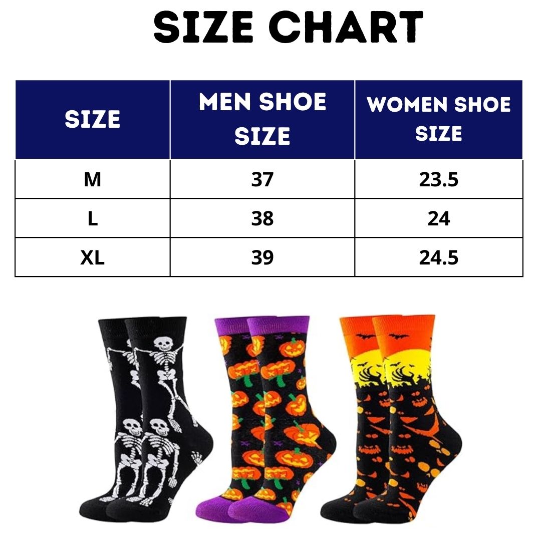 Non-Binding Halloween Compression Socks - Enhanced Leg Comfort All Day!