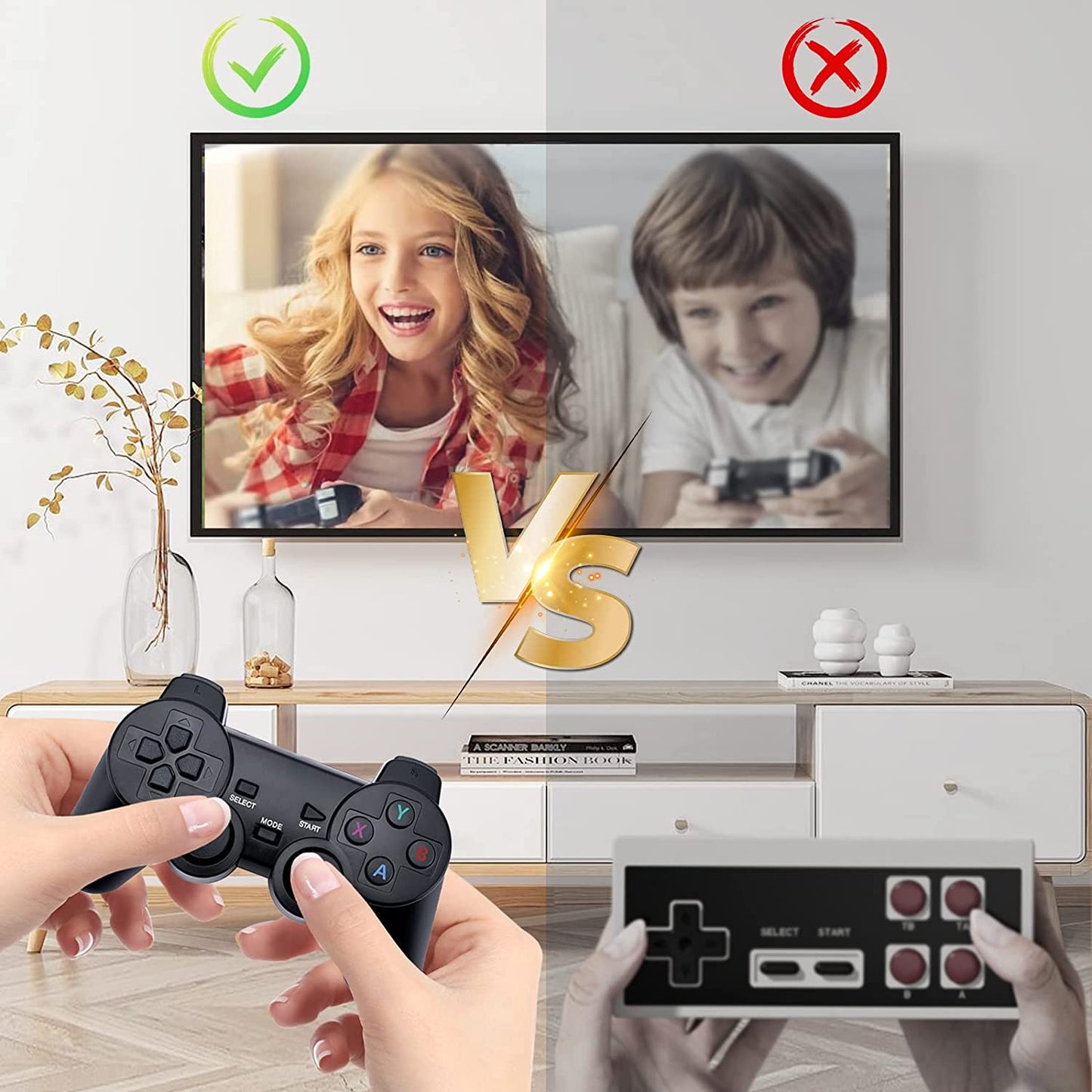 Nostalgia Stick Game with 2 controllers - Reminisce Childhood Memories