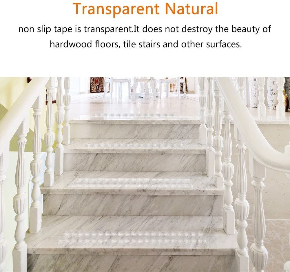 Stair Treads Non-Slip Strips for Indoors Clear Safety Anti Slip Step Grip Tape