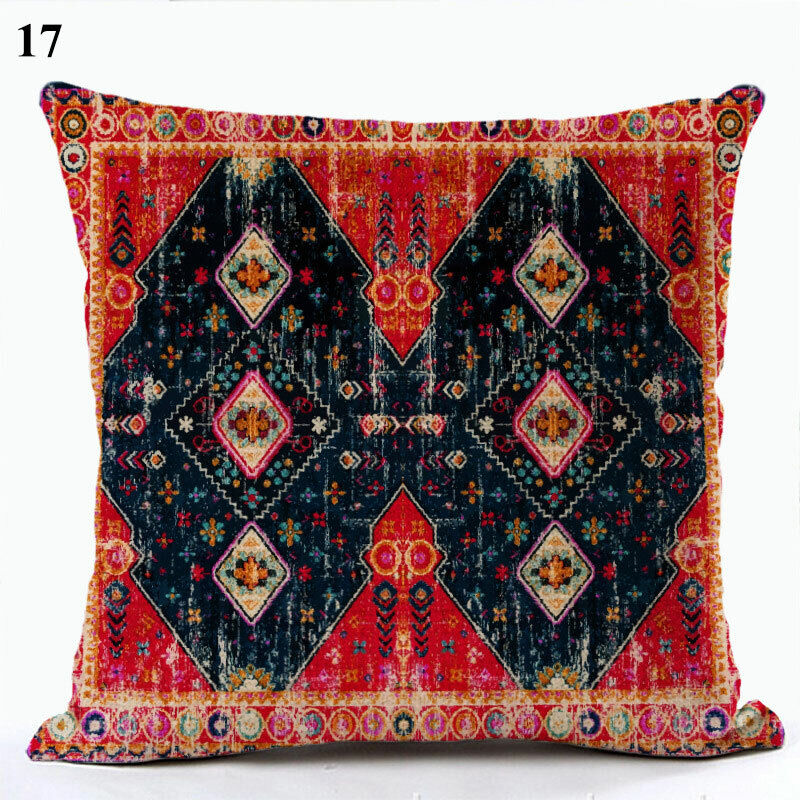 Ethnic Boho Mandala Print Throw Pillow Case Sofa Cushion Cover Home Decor