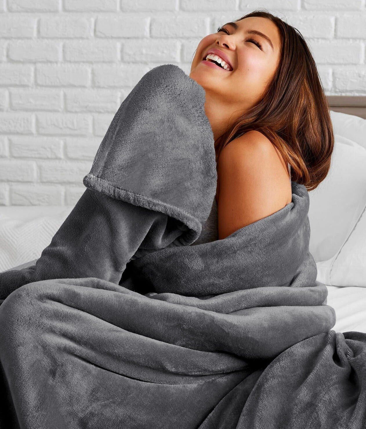 Fleece Large Sofa Throw Light Weight Faux Fur Blanket