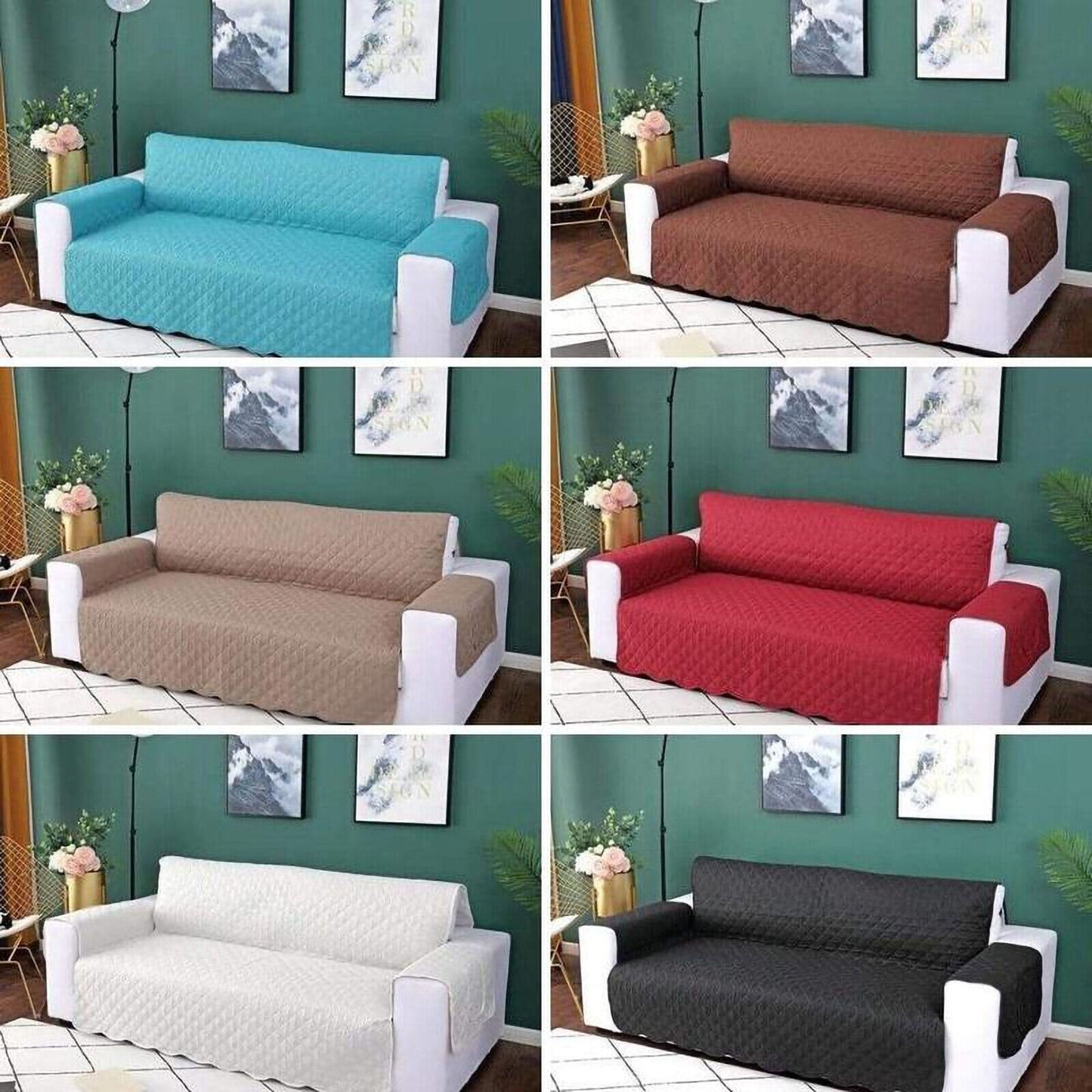 1/2/3 Seater Pet Sofa Protector Cover Quilted Couch Covers Lounge Slipcover