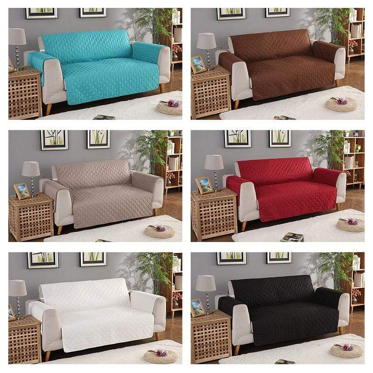 1/2/3 Seater Pet Sofa Protector Cover Quilted Couch Covers Lounge Slipcover