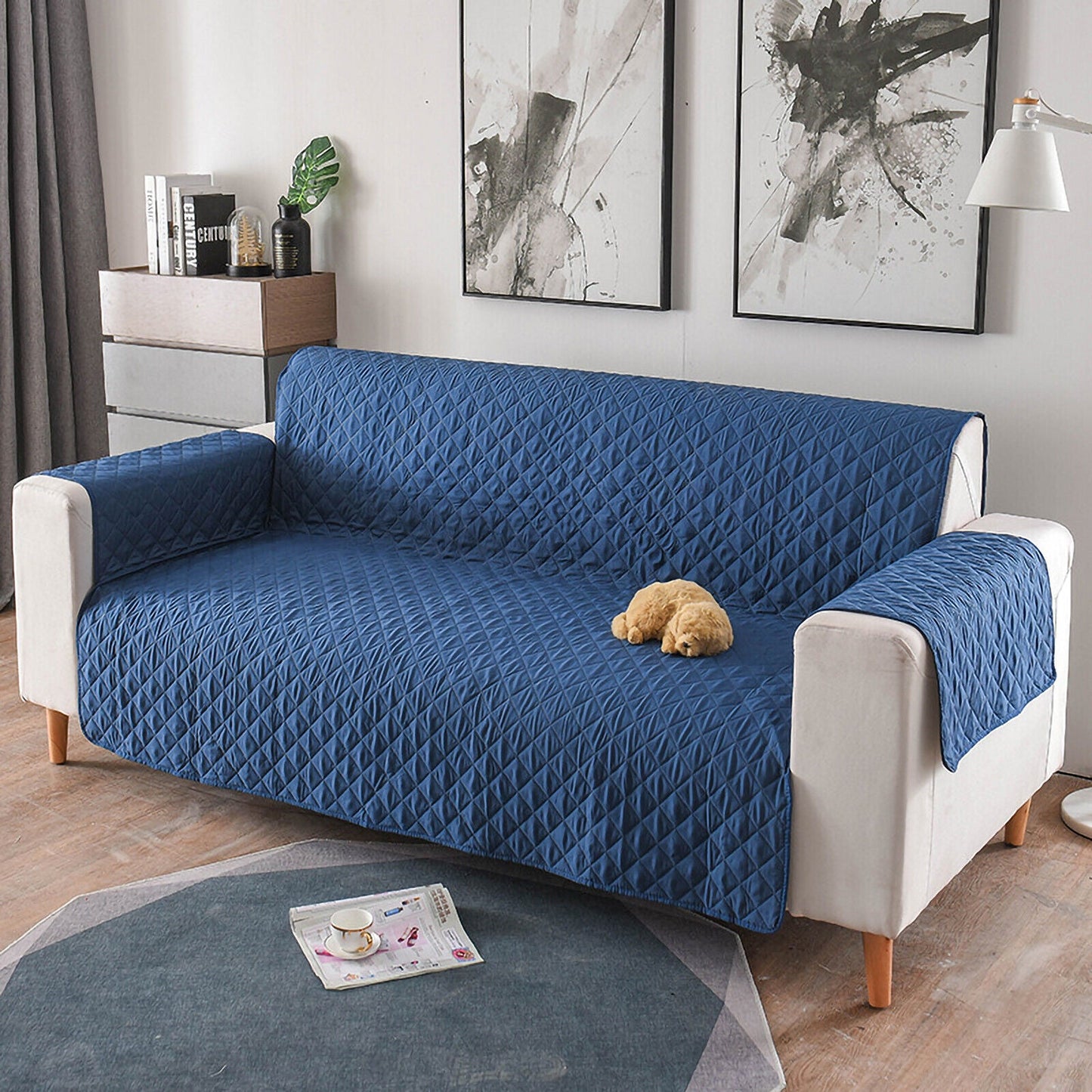 1/2/3 Seater Pet Sofa Protector Cover Quilted Couch Covers Lounge Slipcover