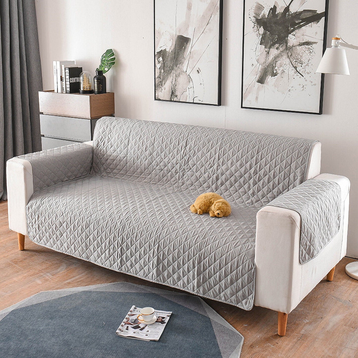 1/2/3 Seater Pet Sofa Protector Cover Quilted Couch Covers Lounge Slipcover