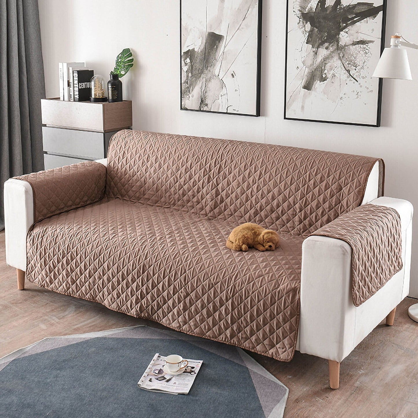 1/2/3 Seater Pet Sofa Protector Cover Quilted Couch Covers Lounge Slipcover