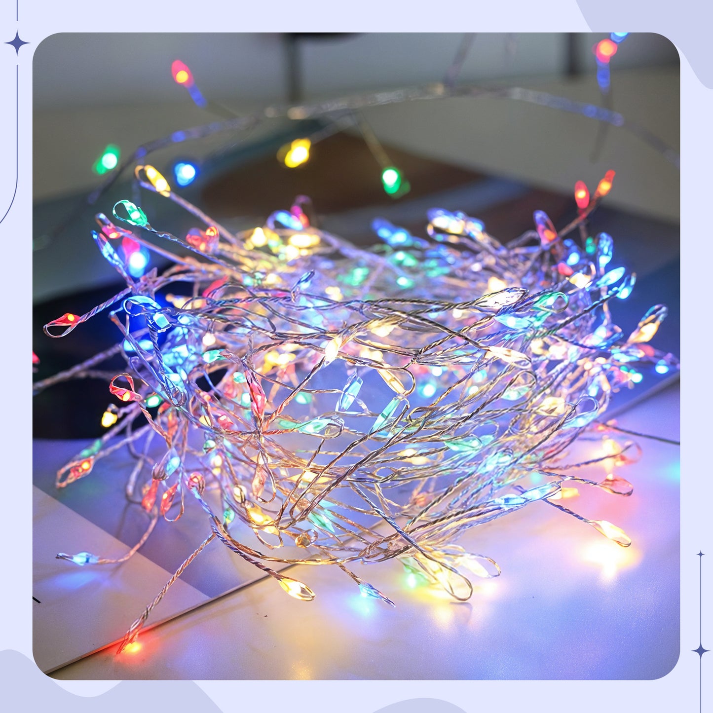 LED Firecracker String Lights – Dazzling Copper Wire Sparkle